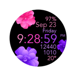 Pink Purple Animated Flowers