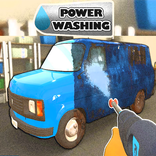Power Washing in Gas Station