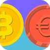 Win Bitcoins for free with Euro VS Bitcoin APK
