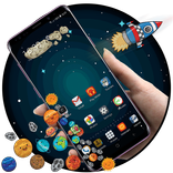 Cartoon Galaxy Universe Planet Gravity Theme