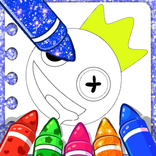 green rainbow friends coloring