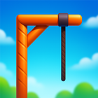 Hangman with Greek words icon