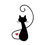Черные коты и котики стикеры д