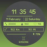 Foggy Glass Digital Watchface
