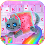 最新版、クールな Rainbow Cat のテーマキーボード