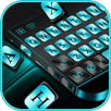 Cyan Metal Keyboard Theme APK