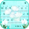 Cyan Tulips Keyboard Theme APK