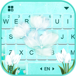 Cyan Tulips Tema de teclado