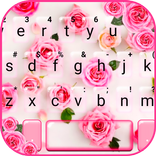 Dainty Pink 3D Rose キーボード