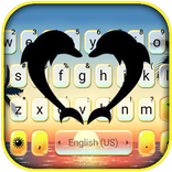 Tema Keyboard Dolphin Love