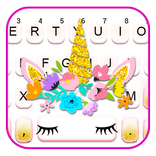 Golden Floral Unicorn Tema Tas