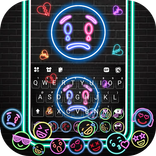 Fundo do Teclado Neon Emojis G