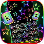 Neon Glow Stars Tema Tastiera