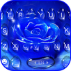 Silver Blue Rose Keyboard Them APK