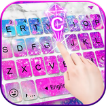 تم صفحه کليد Silver Glitter Ga