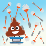 Leaping poop game: dodge plunger and toilet brush