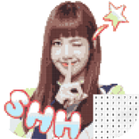 Black Pink Coloring In 8bit Pixel