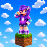 Cute Girl One Block Craft