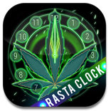 Rasta Weed Clock Widget