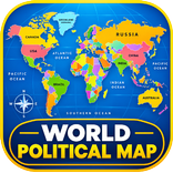 World Political Map & Flags