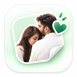 Romantic Couple Kiss Stickers