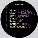 JSON Watch Face by time.dev