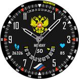 Russian analog watch face