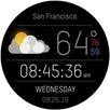Weather Black Watch Face APK
