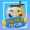 Poster Ninja Zeichen