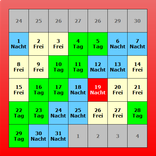Dienstplan-Schichtplan