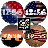 USA Flags watchface theme pack