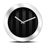 Silver Black Clock Widget