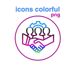 Icon colorful for design | png
