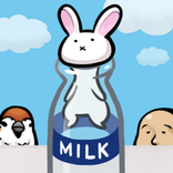 うさぎと牛乳瓶