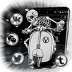 Skeleton Scooter Riding Launcher Theme APK