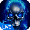 Blue Fire Skull Live Wallpaper APK