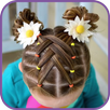 Hairstyles for children step by step on short hair APK