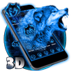 3D Neon Vivid Wolf Theme APK