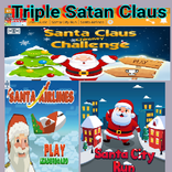Triple Santa Claus